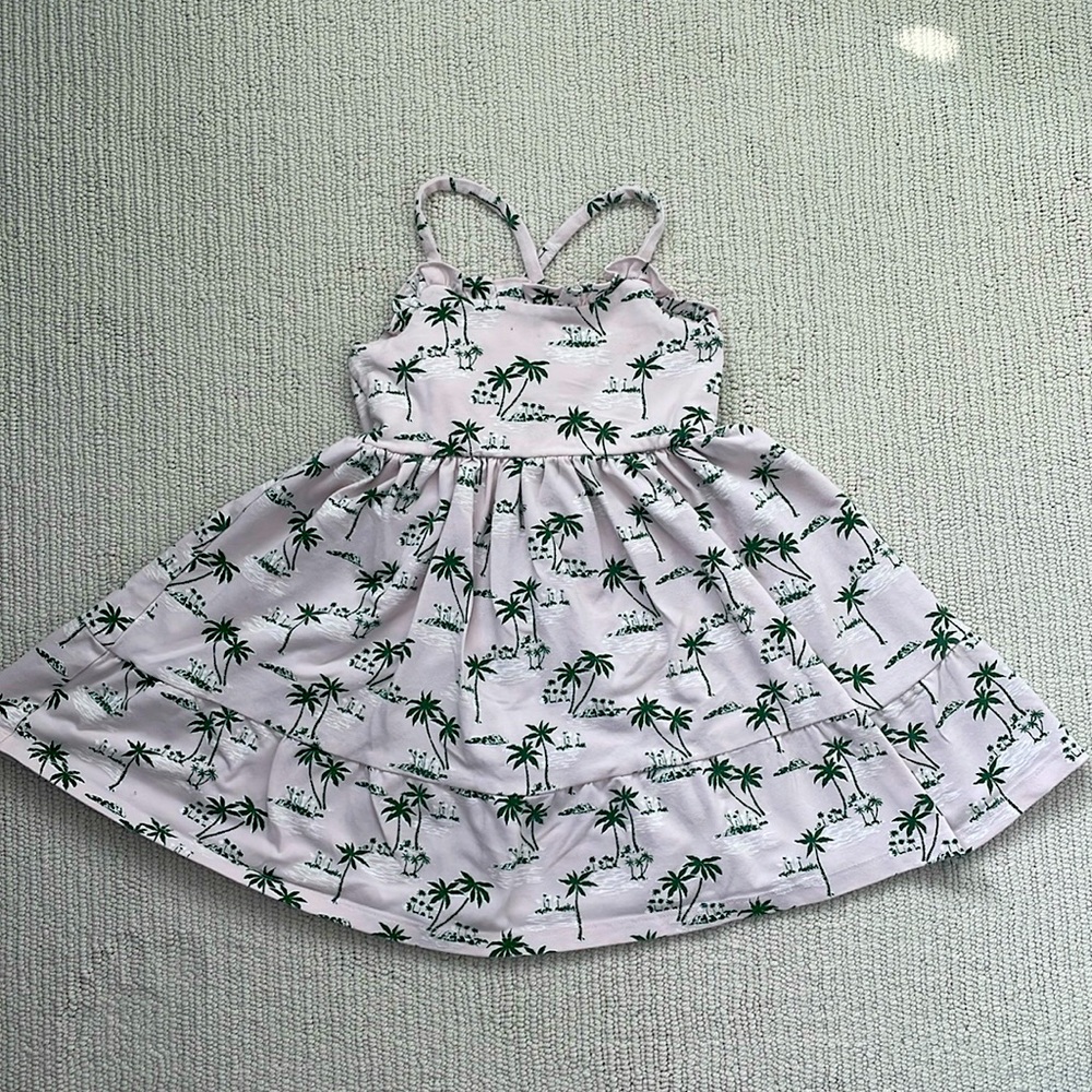 Janie & Jack Palm Trees pink Dress. 4T